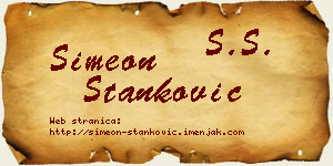 Simeon Stanković vizit kartica